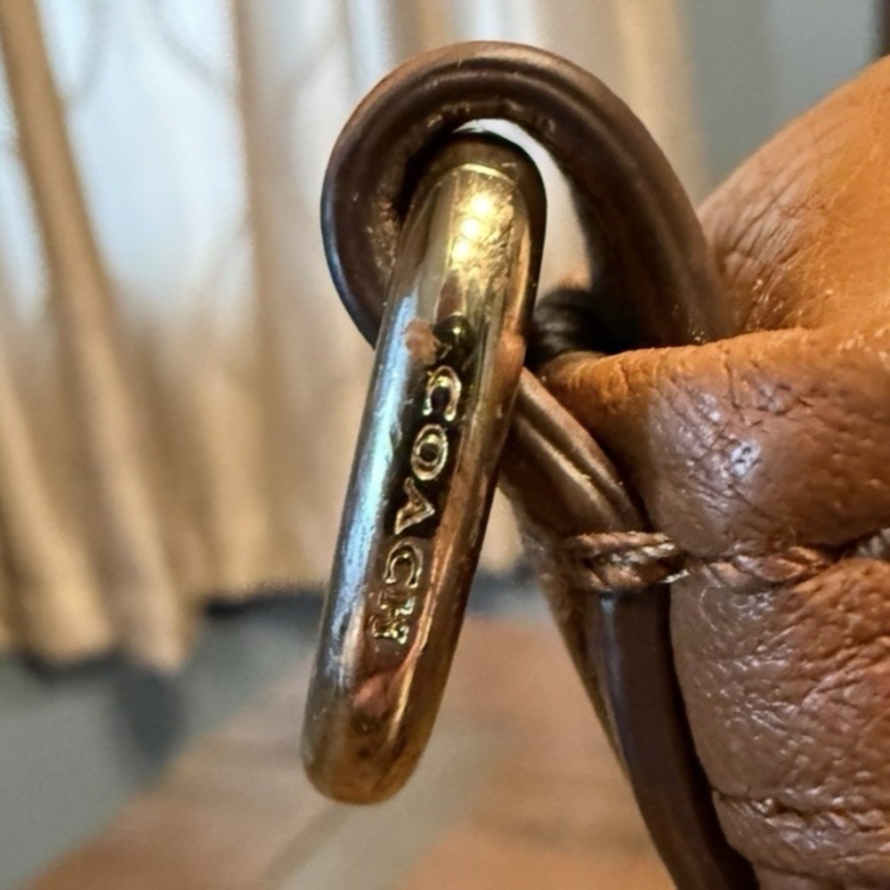 Coach Central Satchel F55662 Saddle Brown Pebbled Leather 14x9x5" Bag $395 MSRP! - Picture 9 of 16